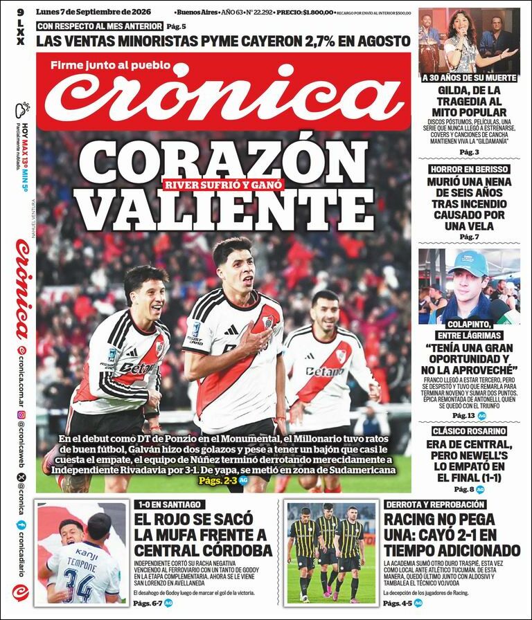 Media Panel - Developments and Systems | POWER RADIO - Tapa del diario Crónica